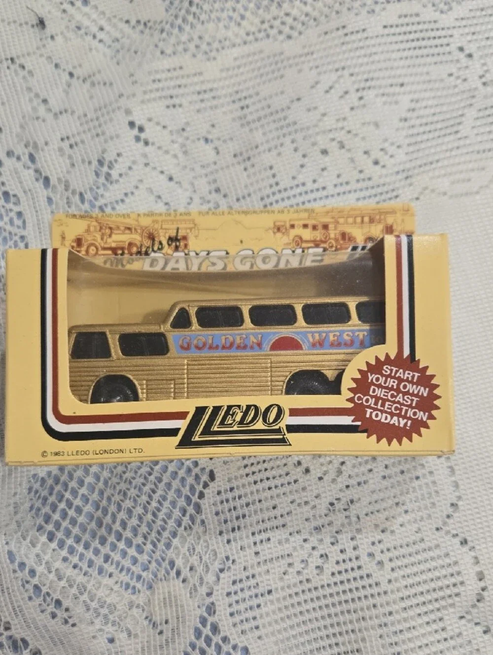 Lledo Golden West Gold Diecast Bus Toy - Kids Toys